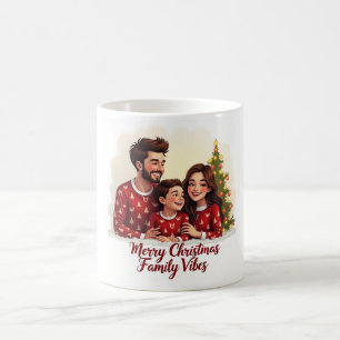 Frohe Weihnachten Familien-Stimmung Tasse – Cozy H