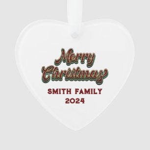 Frohe Weihnachten - Familienanpassung Ornament