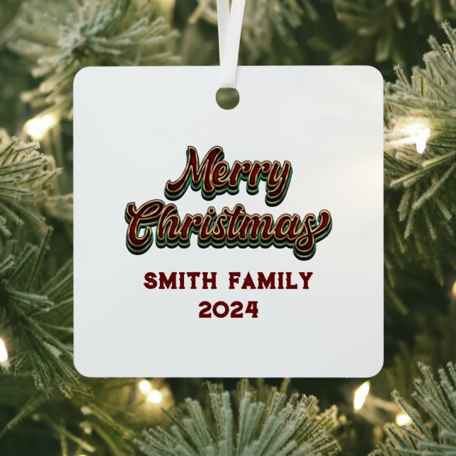 Frohe Weihnachten - Familienanpassung Ornament Aus Metall (InSitu)