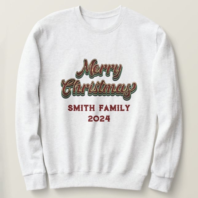 Frohe Weihnachten - Familienanpassung Sweatshirt (Design vorne)