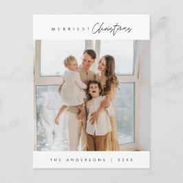 Frohe Weihnachten, Familienfeier, Foto der Jahresz Postkarte