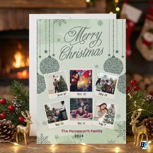 Frohe Weihnachten Familienfoto 