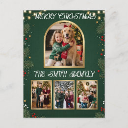 Frohe Weihnachten Familienfoto-Collage Urlaub Postkarte