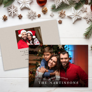 Frohe Weihnachten Familienfoto Elegantes Weihnacht