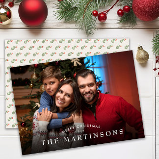 Frohe Weihnachten Familienfoto Elegantes Weihnacht