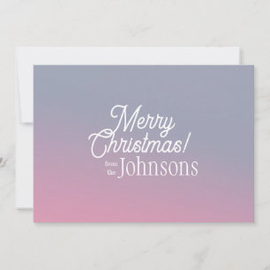 Frohe Weihnachten Familienname Ombre Lila Rosa