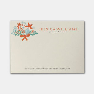 Frohe Weihnachten farbenfrohe Wraath-Vögel Post-it Klebezettel