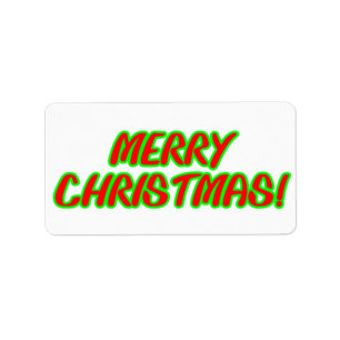 Frohe Weihnachten! Farbige Adressetiketten