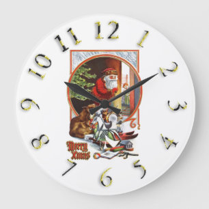 Frohe Weihnachten farbige Uhr