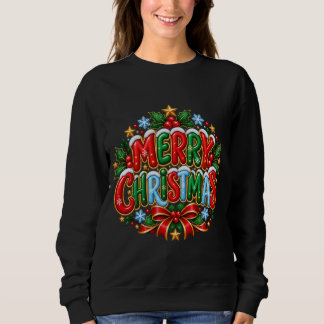 Frohe Weihnachten Farbige Weihnachtsgestaltung Sweatshirt