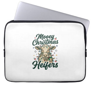Frohe Weihnachten Färsen Lustiges Kuh-Weihnachtsde Laptopschutzhülle