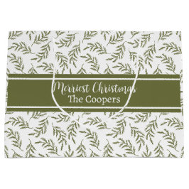 Frohe Weihnachten Feierliche Cypress Pattern Urlau Große Geschenktüte