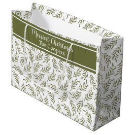 Frohe Weihnachten Feierliche Cypress Pattern Urlau Große Geschenktüte