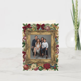 Frohe Weihnachten Feiertags-Goldrahmen-Foto