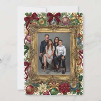 Frohe Weihnachten Feiertags-Goldrahmen-Foto