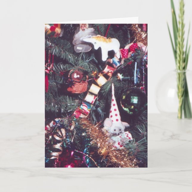 "Frohe Weihnachten! " Feiertagskarte (Vorderseite)