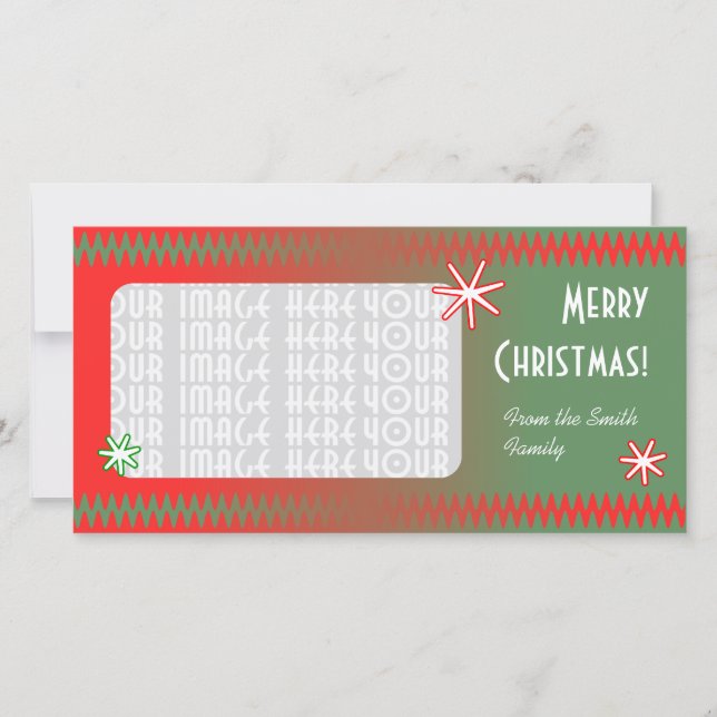 Frohe Weihnachten! Feiertagskarte (Vorderseite)
