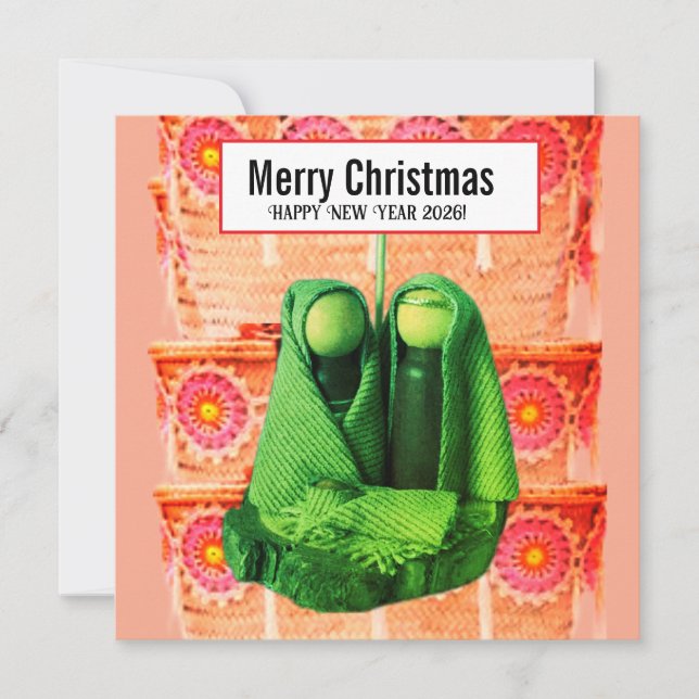 Frohe Weihnachten! Feiertagskarte (Vorderseite)