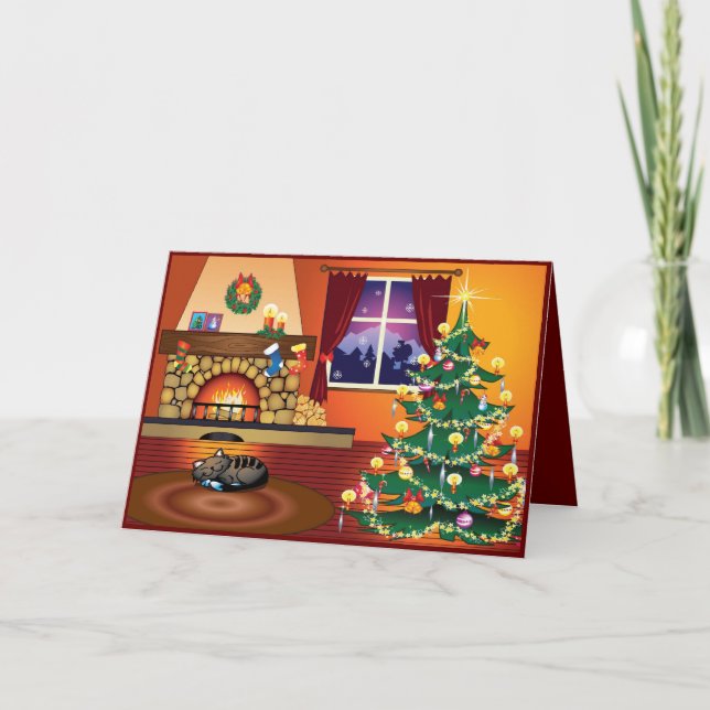 Frohe Weihnachten! Feiertagskarte (Vorderseite)