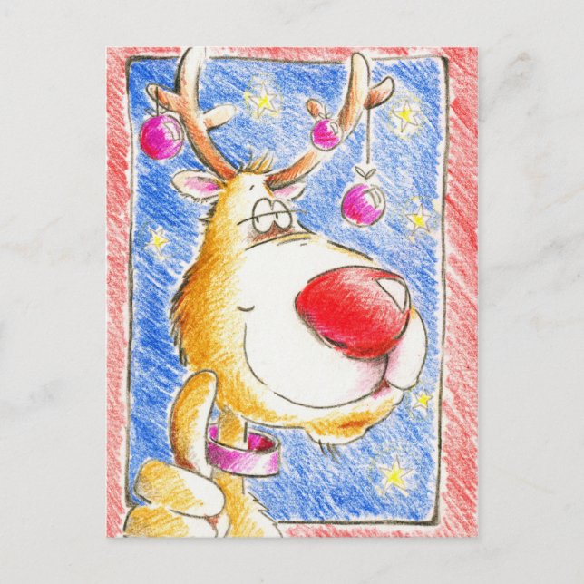 Frohe Weihnachten! Feiertagspostkarte (Vorderseite)