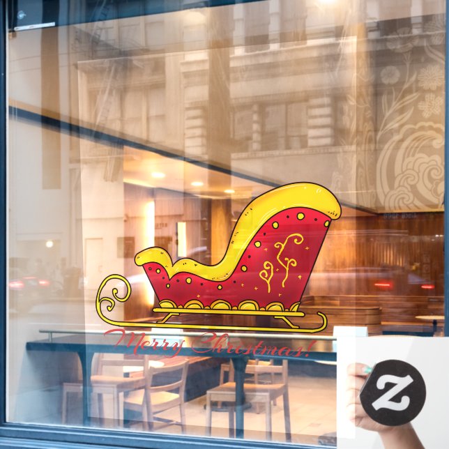 Frohe Weihnachten Fensteraufkleber (Café-Fenster)