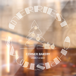 Frohe Weihnachten Fensteraufkleber