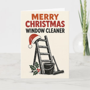 Frohe Weihnachten Fensterputzer Karte