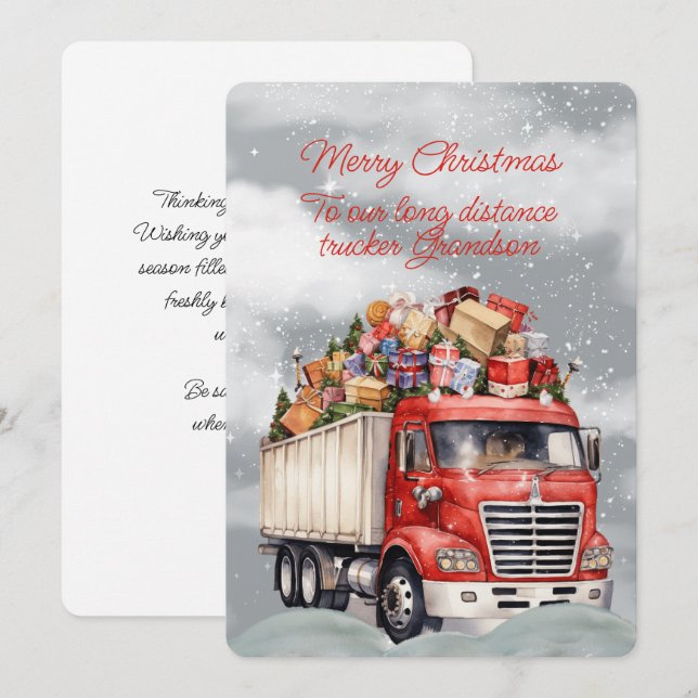 Frohe Weihnachten Fernfahrer Grandson (Vorne/Hinten)