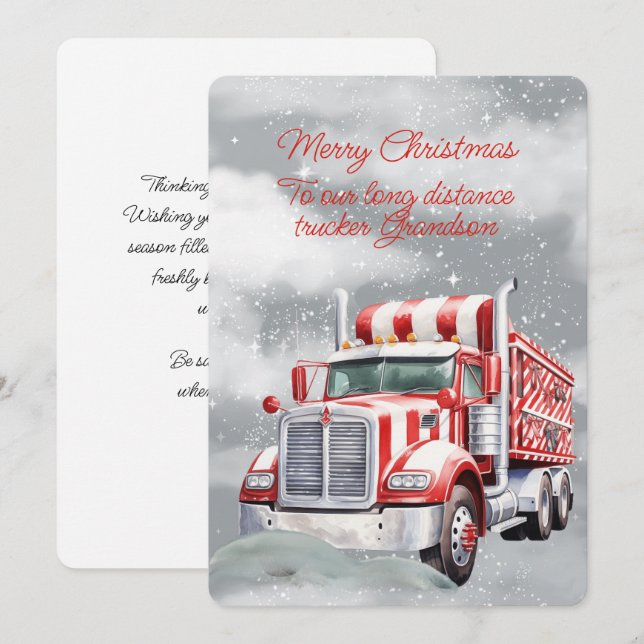 Frohe Weihnachten Fernfahrer Grandson (Vorne/Hinten)