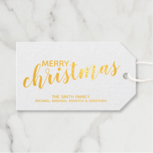 'Frohe Weihnachten' Festivals Gold Geschenkanhänger