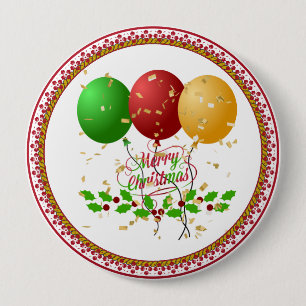 Frohe Weihnachten, festliches Design, Button