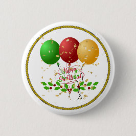 Frohe Weihnachten, festliches Design, Button