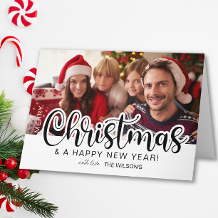 Frohe Weihnachten Fett Schrift Foto Karte