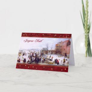 Frohe Weihnachten. Fine Art Christmas Card in Fren Feiertagskarte