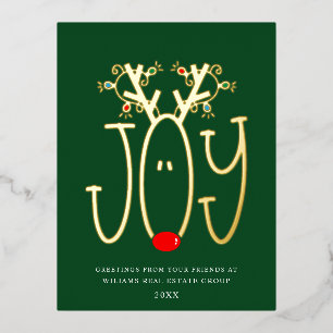 Frohe Weihnachten Firmengrüße Gold Folien Feiertagspostkarte