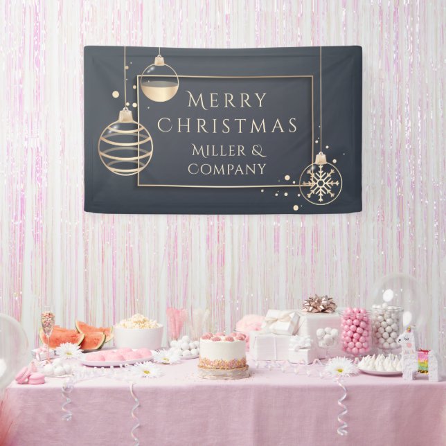 Frohe Weihnachten Firmenurlaub Moderner Chic Banner (Party)