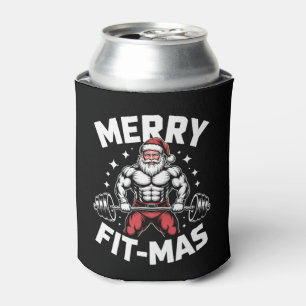 Frohe Weihnachten Fitness Santa Krafttraining Gym Dosenkühler