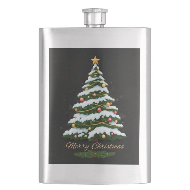 Frohe Weihnachten Flachmann (Vorderseite)