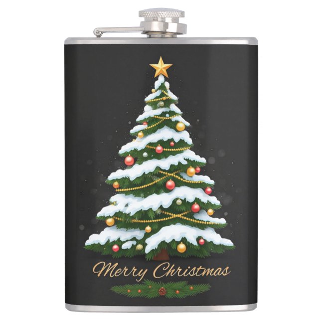 Frohe Weihnachten Flachmann (Vorderseite)