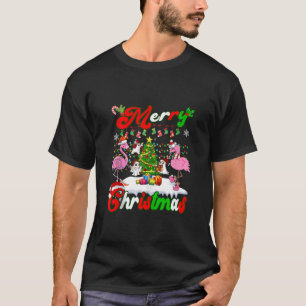 Frohe Weihnachten Flamingo Niedlich Ghost Pine Tre T-Shirt
