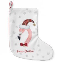 Frohe Weihnachten Flamingo Santa Modern Weihnachte