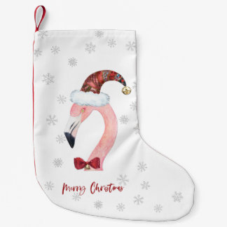 Frohe Weihnachten Flamingo Santa Modern Weihnachte Kleiner Weihnachtsstrumpf