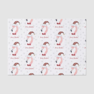 Frohe Weihnachten Flamingo Santa Modern Weihnachte Seidenpapier