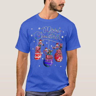 Frohe Weihnachten Flamingo Weihnachtsball Motif Ch T-Shirt