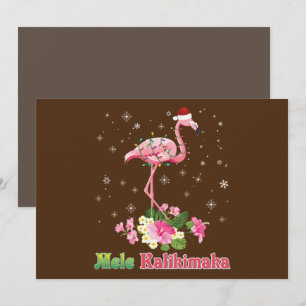 Frohe Weihnachten Flamingo Weihnachtsmann Weihnach Einladung