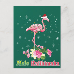 Frohe Weihnachten Flamingo Weihnachtsmann Weihnach Postkarte