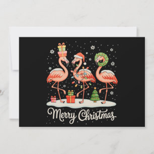 Frohe Weihnachten Flamingo Xmas Lichter Santa Hut