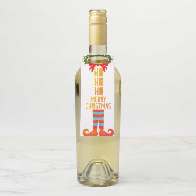 Frohe Weihnachten Flaschenanhänger (Auf Flasche)