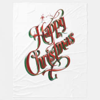 Frohe Weihnachten Fleecedecke