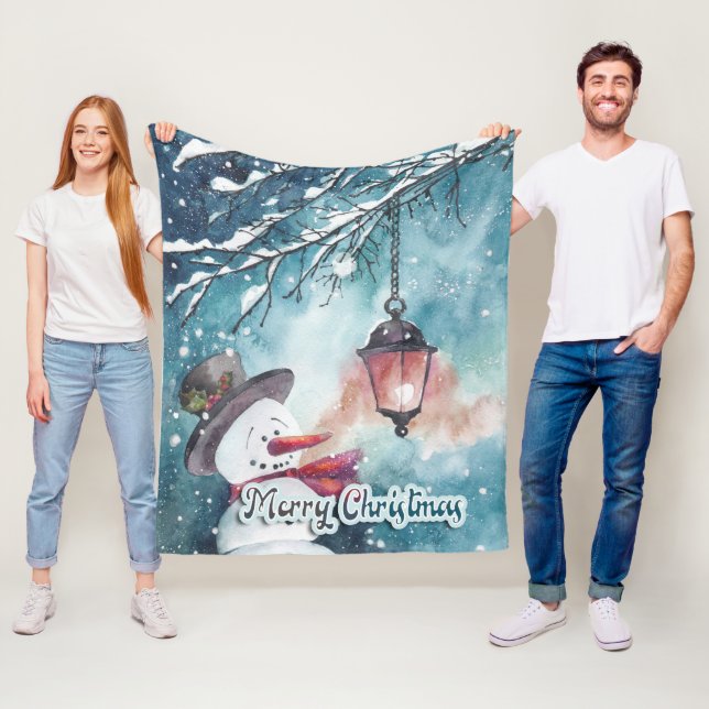 Frohe Weihnachten Fleecedecke (Beispiel)